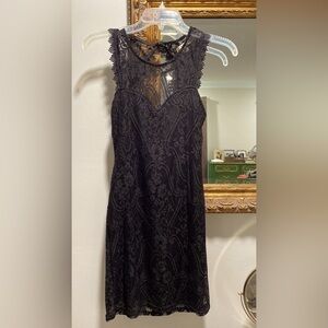 Ya Los Angeles Black lace backless dress, Size small